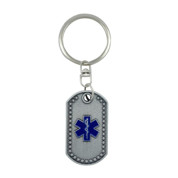 wholesale medical military dog tag keychain