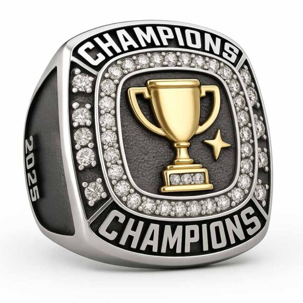 custom trophy logo champion ring made from jin sheu