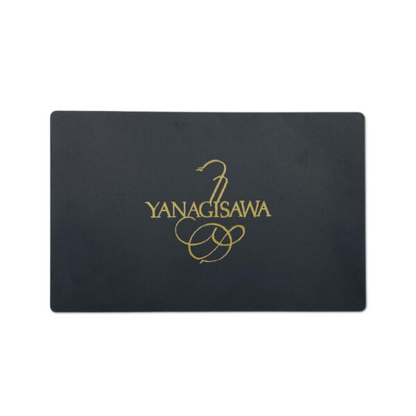 custom gold logo black matte metal card