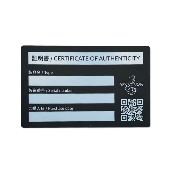 custom metal certificate of authenticity card