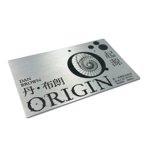 personalized metal souvenir card