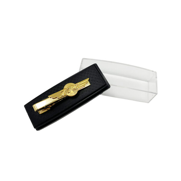 metal tie clip custom 777 logo with packaging box