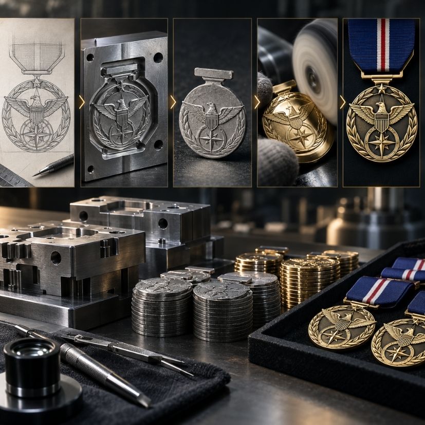 Military Medal Manufacturing Process and Mass Production