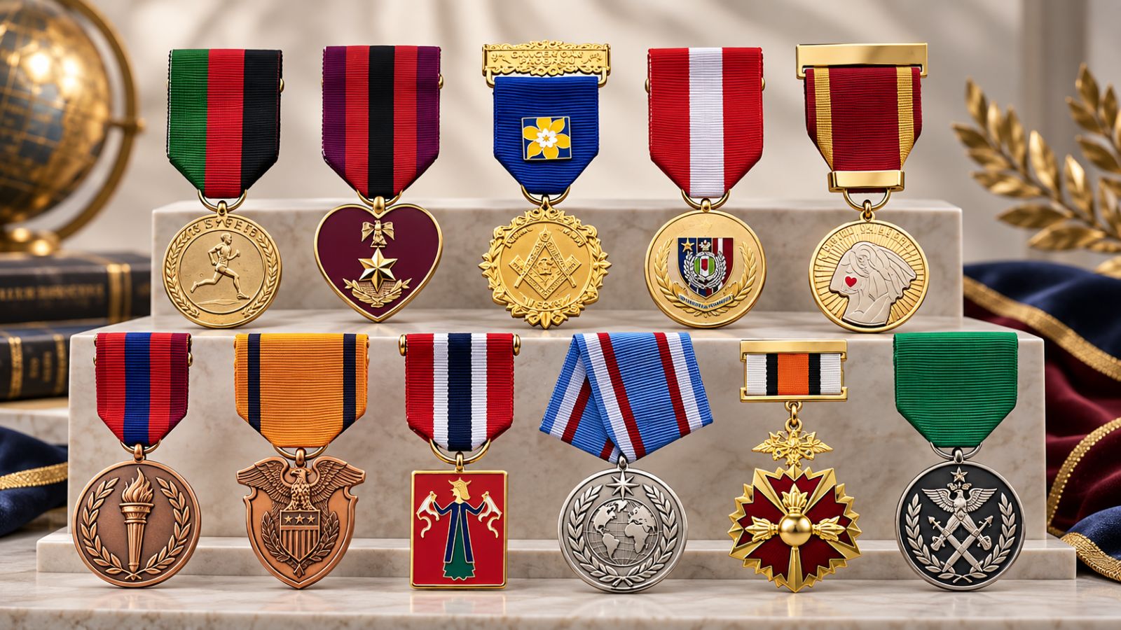 Custom Military Medals and Ribbon Drape Collections