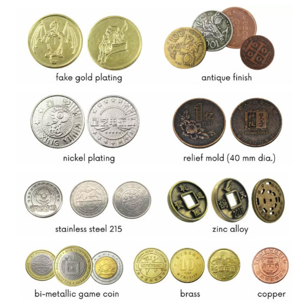 customized metal arcade tokens