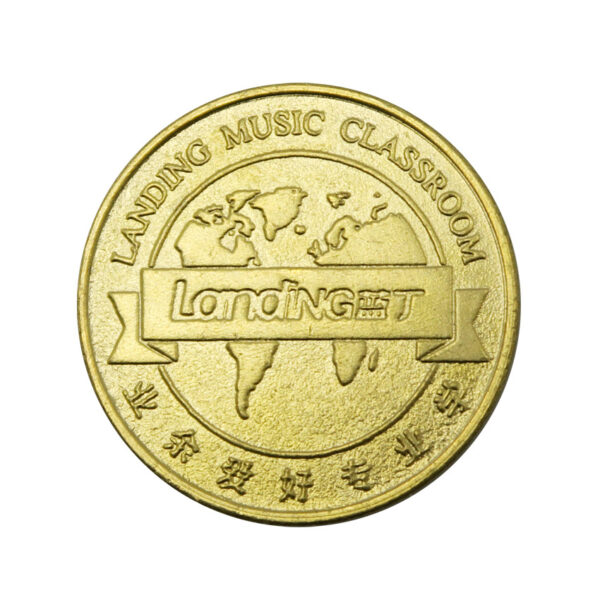 custom stamped brass game coin