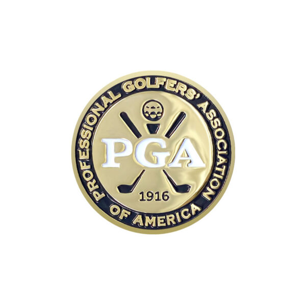 custom gold plated PGA golf markers