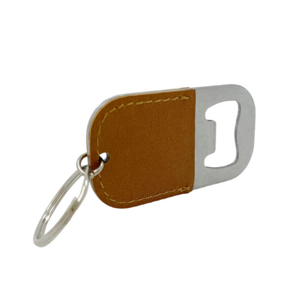 Personalized Leather Bottle Opener Key Chain