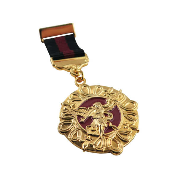 shiny gold finishing enamel custom goddness medal