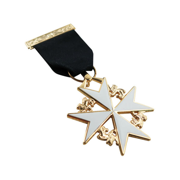 zinc alloy custom shape enamel shiny gold finishing award medal