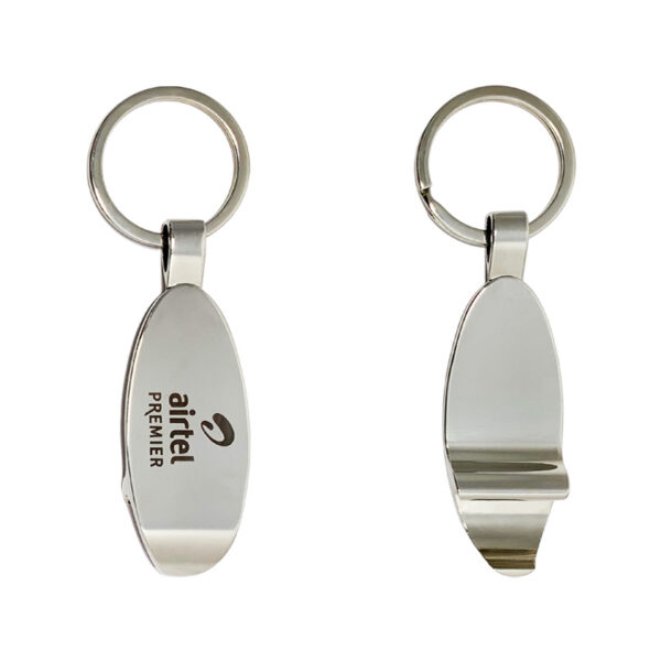 custom logo silk printing bottle opener keychain