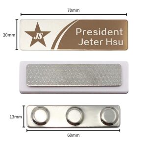 wholesale custom metal name tag with strong magnetic