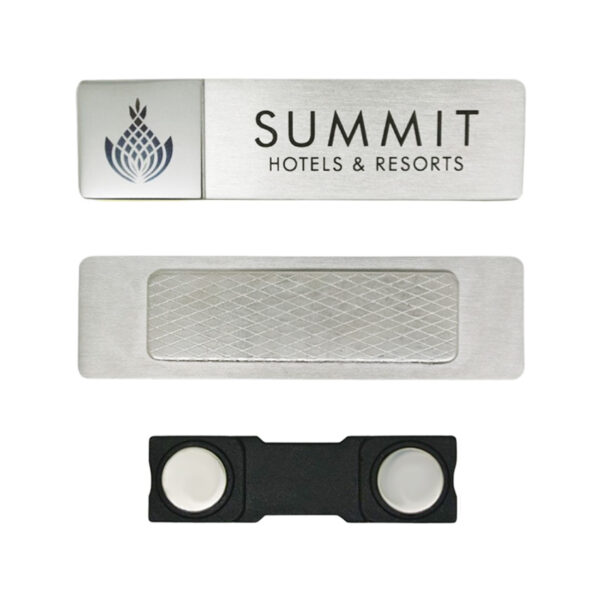 printed metal name badges custom hotel logo with magnetic