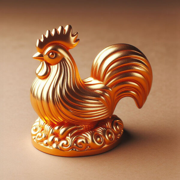 personalized design gold chicken paper weight