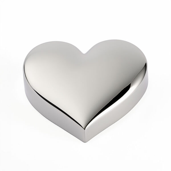 love heart nickel finishing metal paperweight