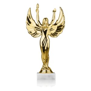 custom goddess 3D trophy gold finishing