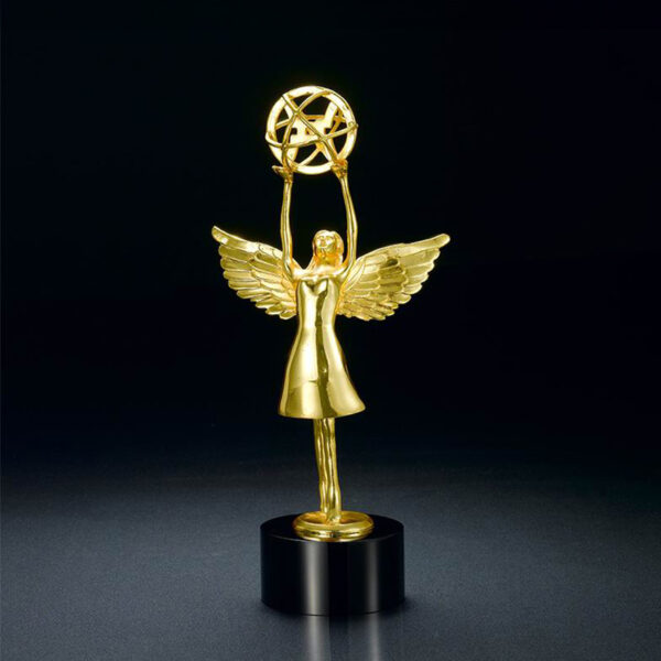 3D metal award trophy angel