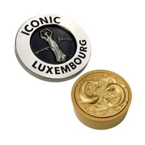 custom made metal paperweight silver and gold plating