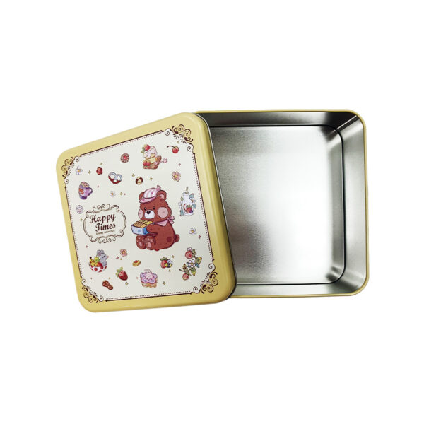 cute bear sweets logo custom tin box