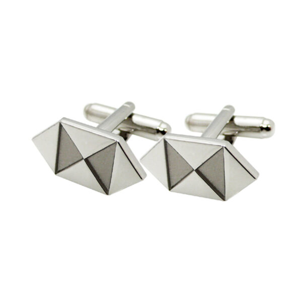 925 silver cufflinks custom geometry logo