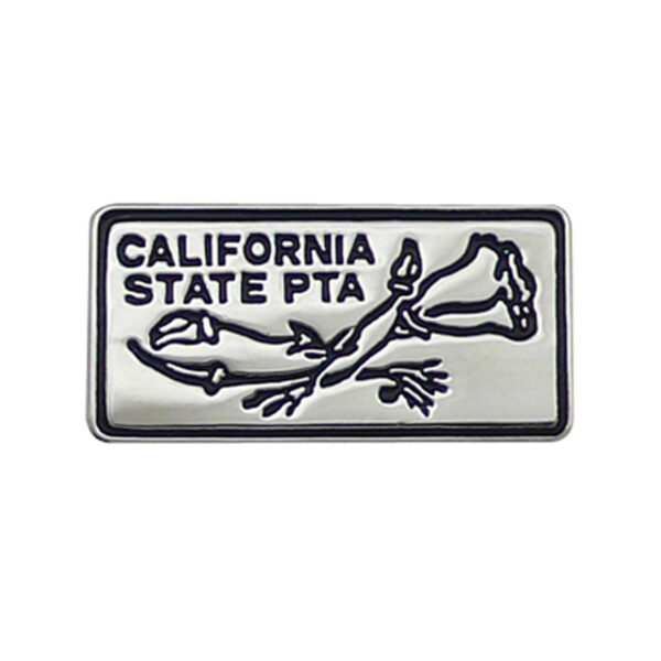 custom California state pta silver charm