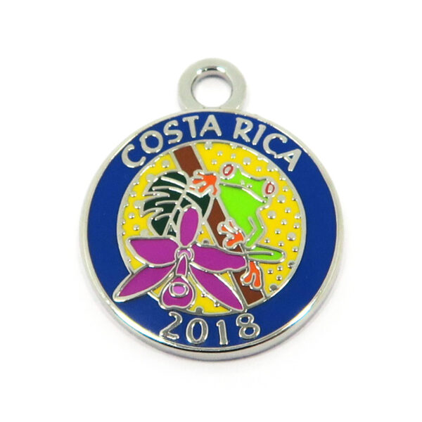 costa rica frog custom silver pendants colorful enamel