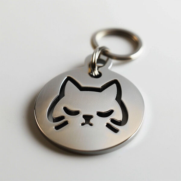 custom cat tags bespoke logo zinc alloy pet tag