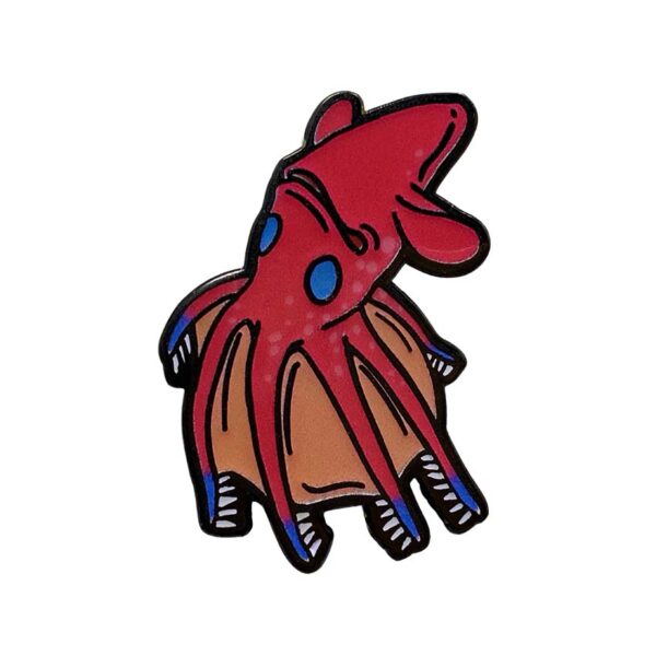 custom glow in the dark enamel pin octopus logo