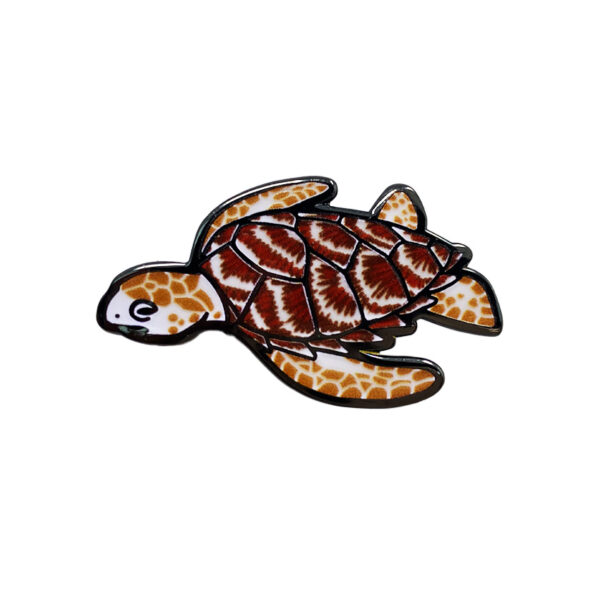 sea turtle lapel pin custom logo
