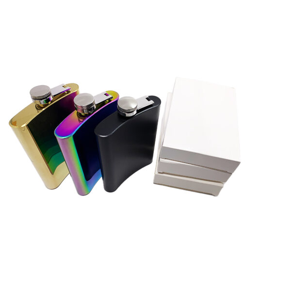 square hip flask with paper boxes packaging