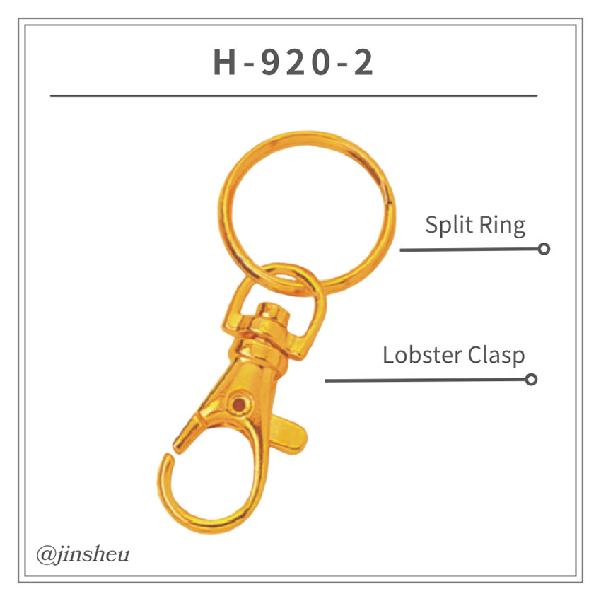 Split Ring with Lobster Clasp