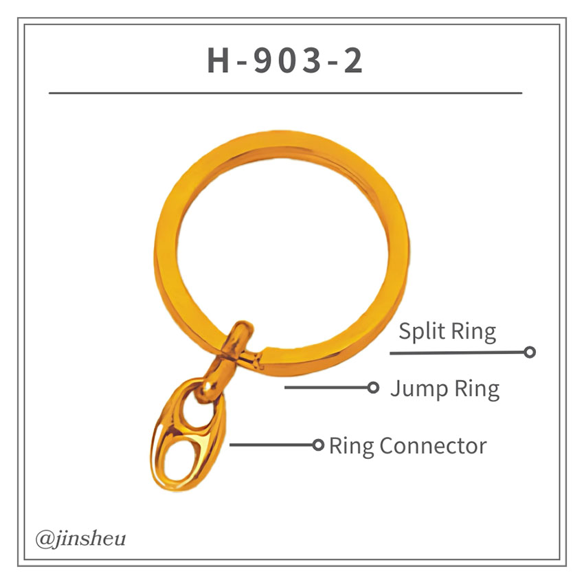 Split Ring with Jump Ring & Connector