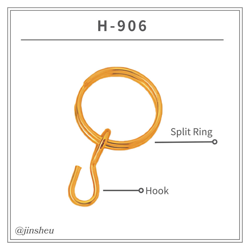 Split Ring with Hook