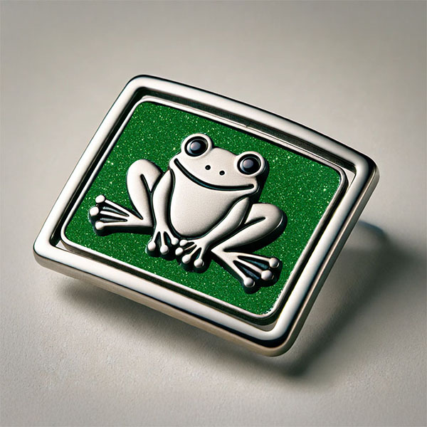 custom frog belt buckle