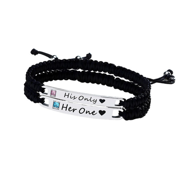 couple bracelets with custom text