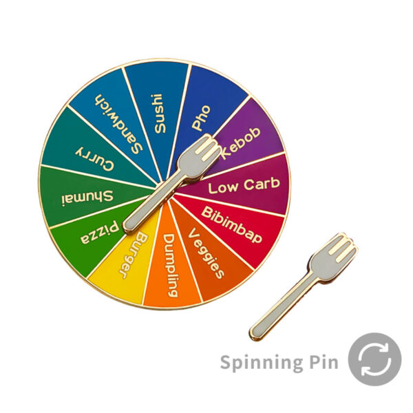 spinning pin custom moving enamel pin