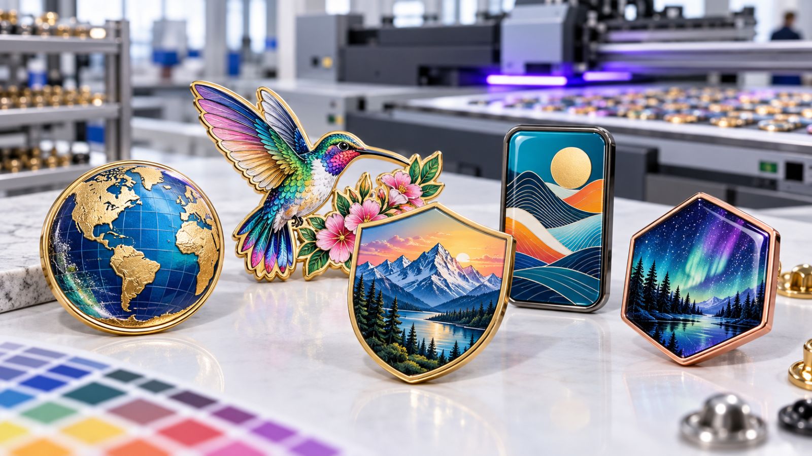 Wholesale Custom UV Printed Metal Lapel Pins & Badges
