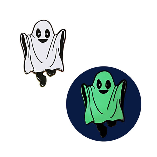 glow in the dark pin luminous lapel pins ghost design