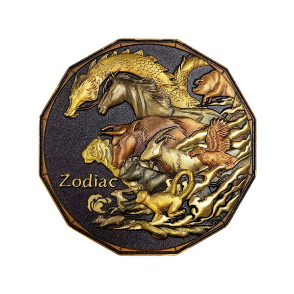 Chinese zodiac commemorative plaque uv printing 3D effect