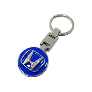 zinc alloy custom enamel keychain with car brand logo made from jin sheu