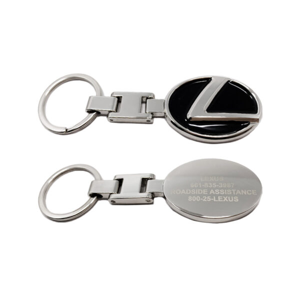 zinc alloy custom enamel keychain with car brand logo made from jin sheu