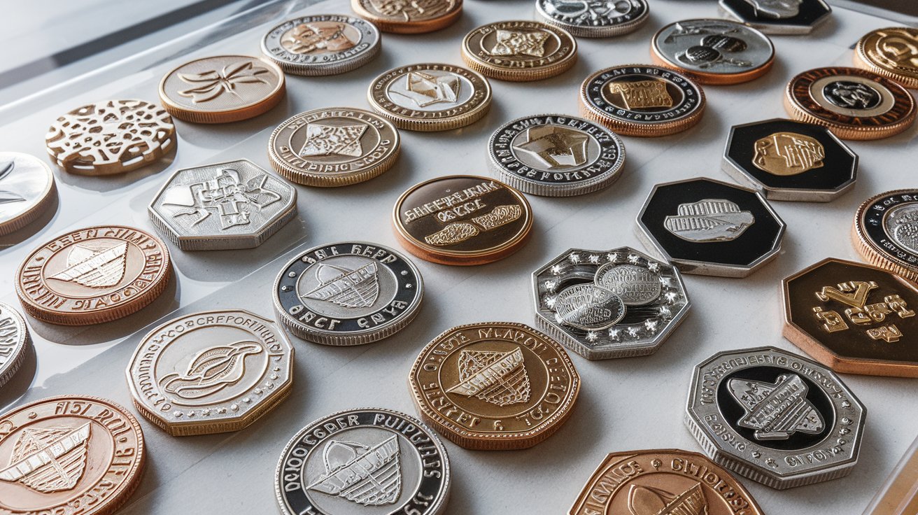 A collection of challenge coins