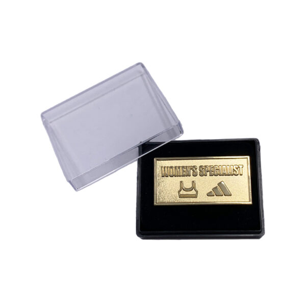 custom adidas company lapel pin with box