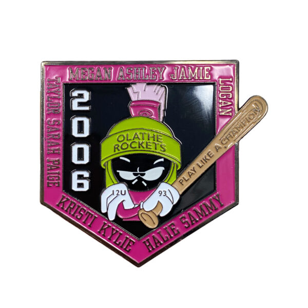 soft enamel custom baseball pin