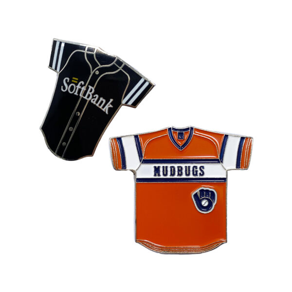 sports team t shirt custom lapel pin