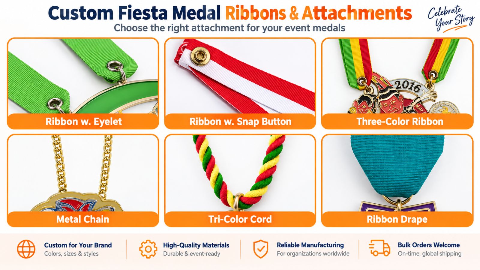 Custom Fiesta Medal Ribbons and Attachments Guide