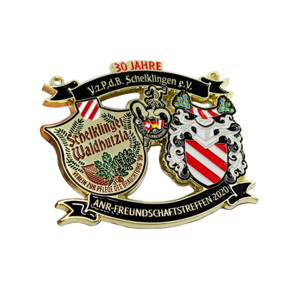 die cast zinc alloy custom fiesta medal soft enamel