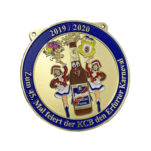 brass and soft enamel custom fiesta medal beer logo