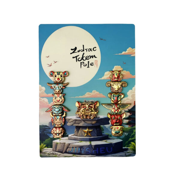 custom blind box chinese 12 zodiac metal lapel pin