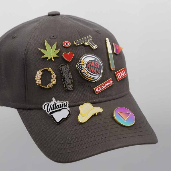 custom made hat pins made from Jin Sheu